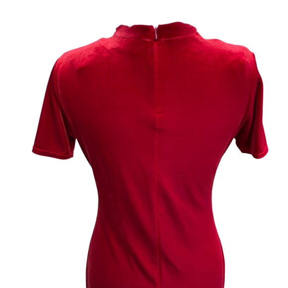 Vintage Velvet Maxi Dress Red Fairy Indie Grunge Whimsigoth Coquette 90s-8 - Picture 11 of 13